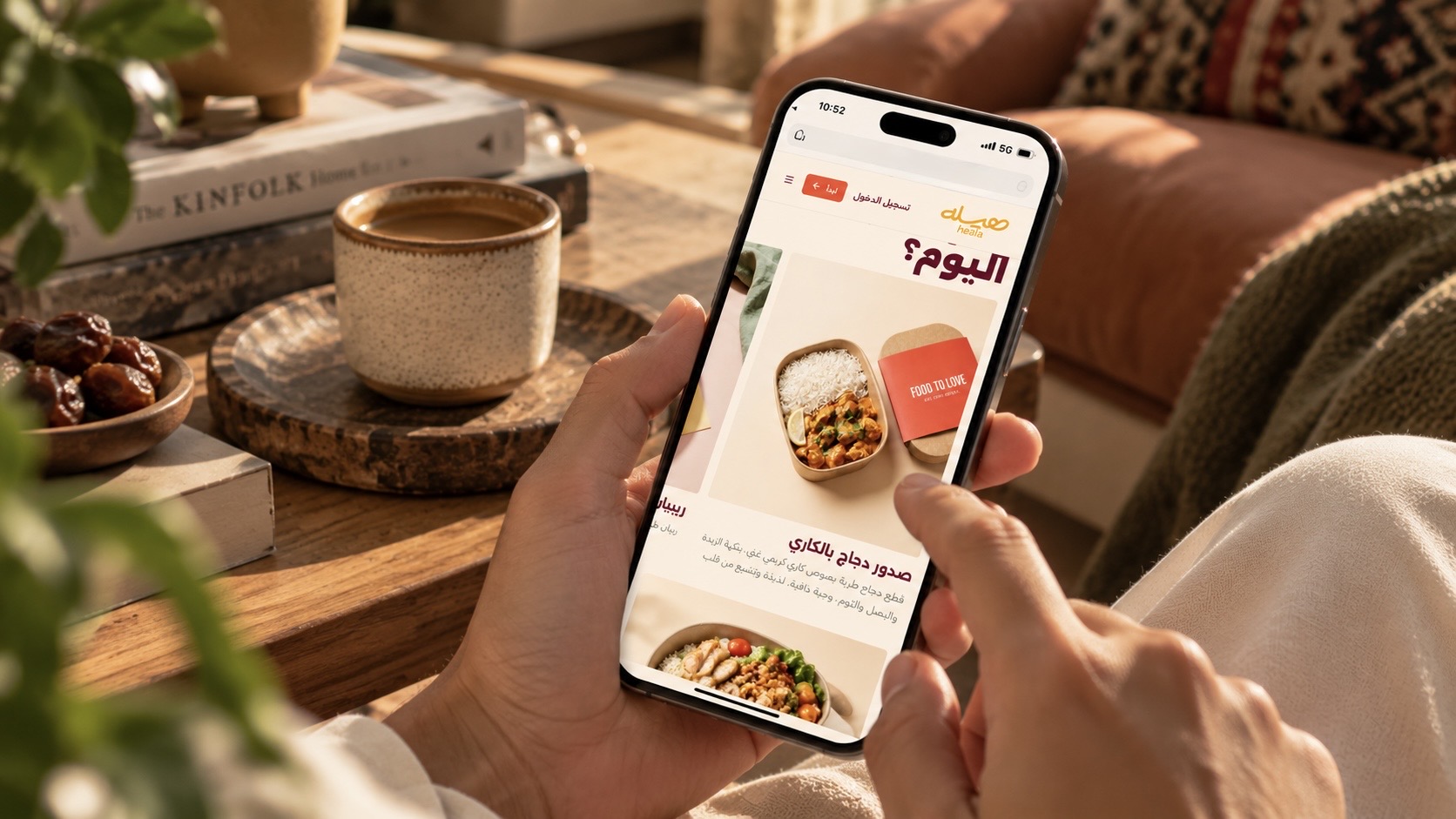 تصفح وجبات هيله على الجوال